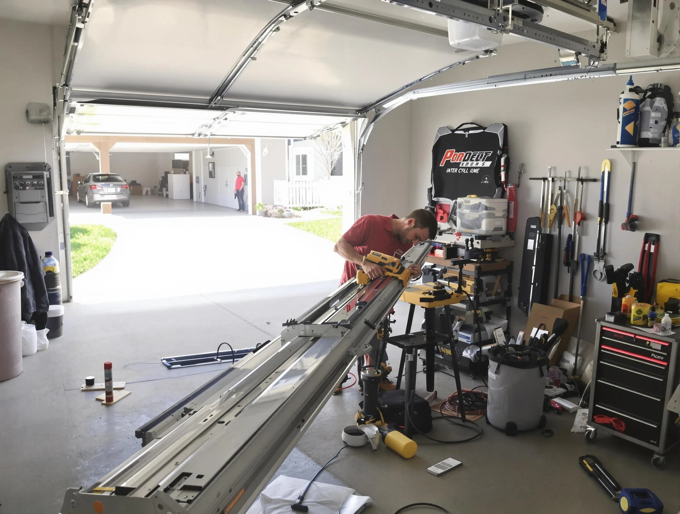 Fair Oaks Garage Door Repair expert performing track repair in Fair Oaks