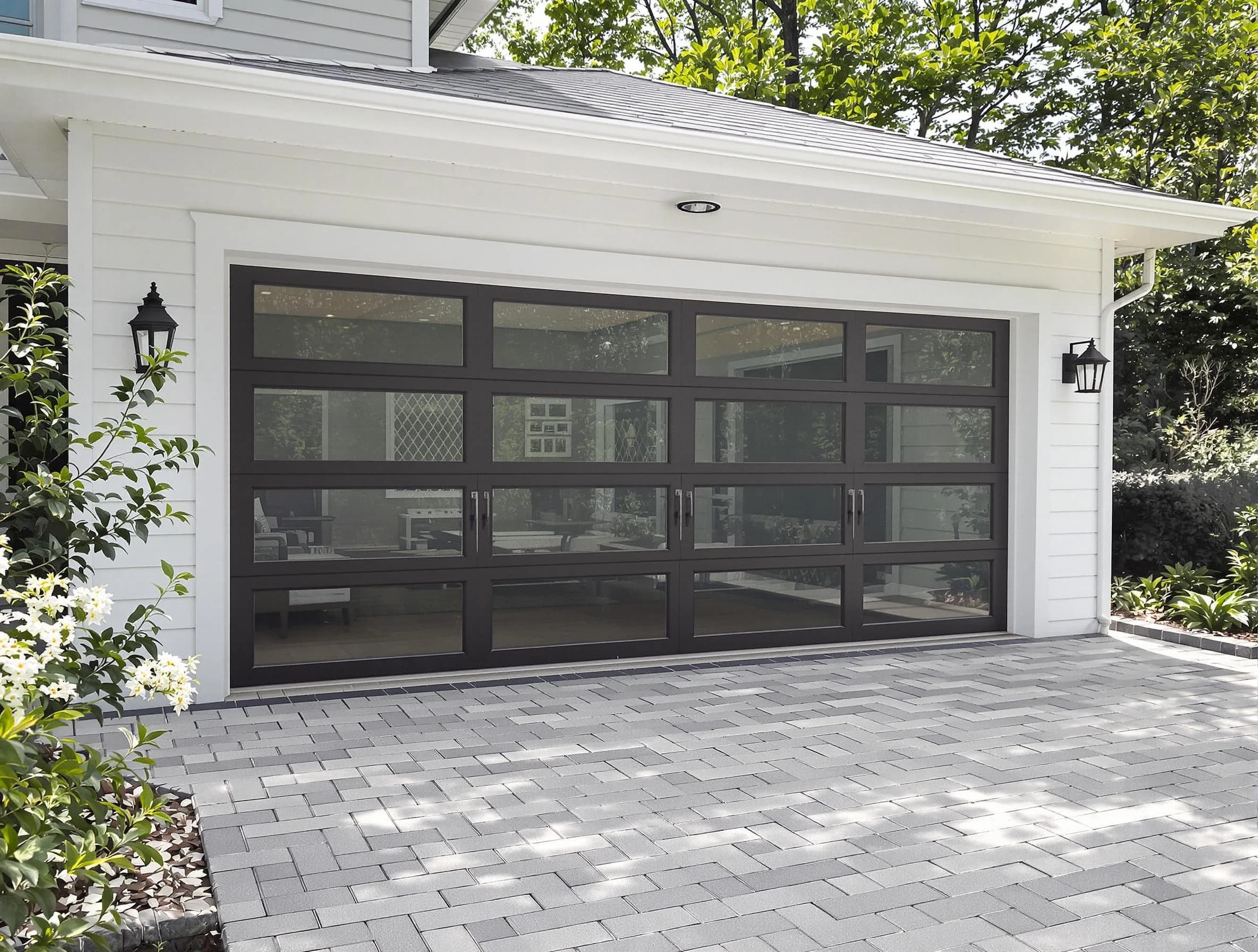 Fair Oaks Garage Door Repair design specialist presenting custom garage door options to Fair Oaks homeowner