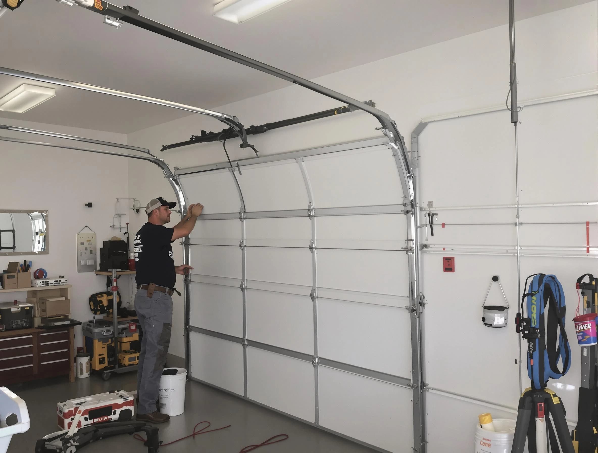 Fair Oaks Garage Door Repair team installing new garage door in Fair Oaks