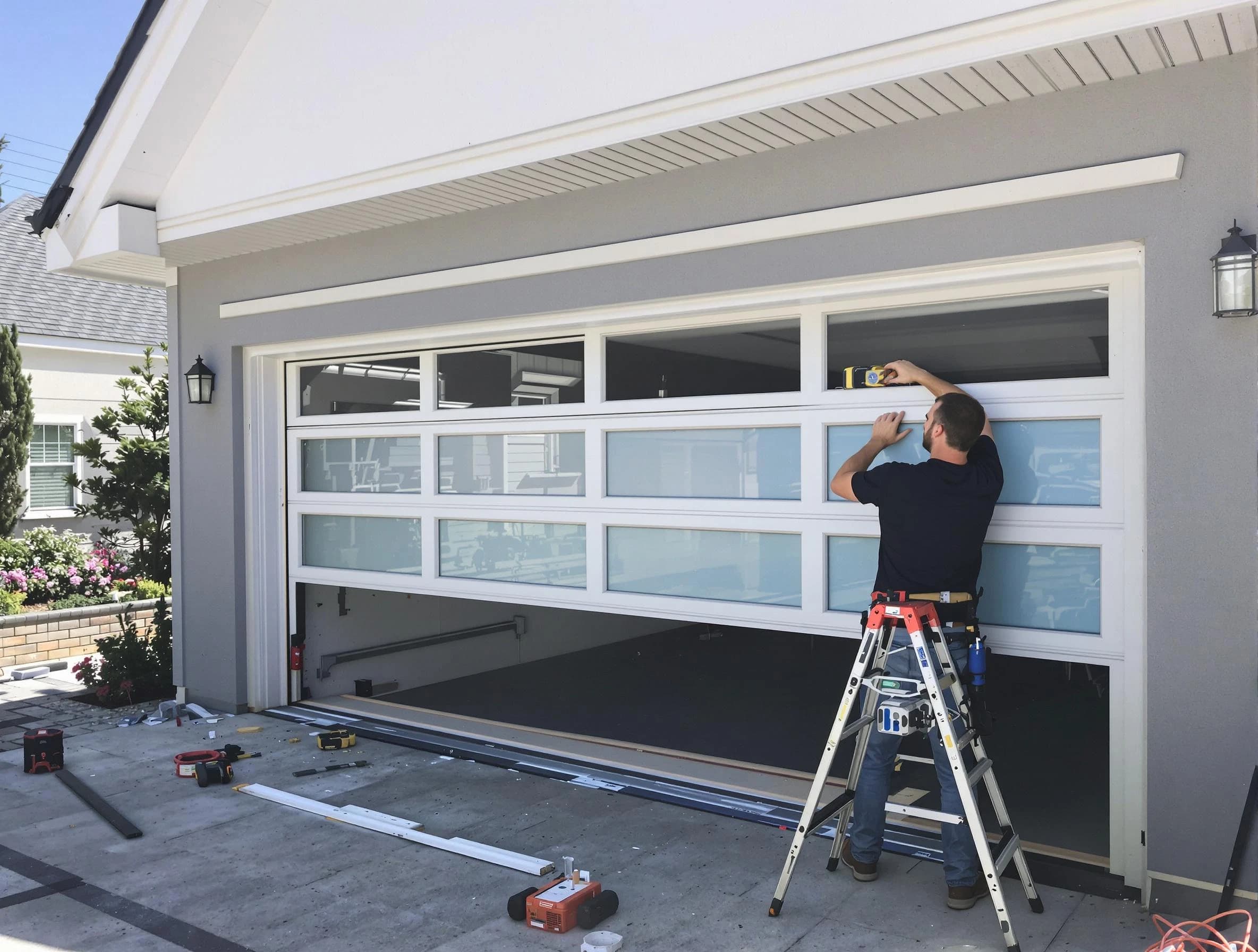 Fair Oaks Garage Door Repair team performing garage door replacement in Fair Oaks