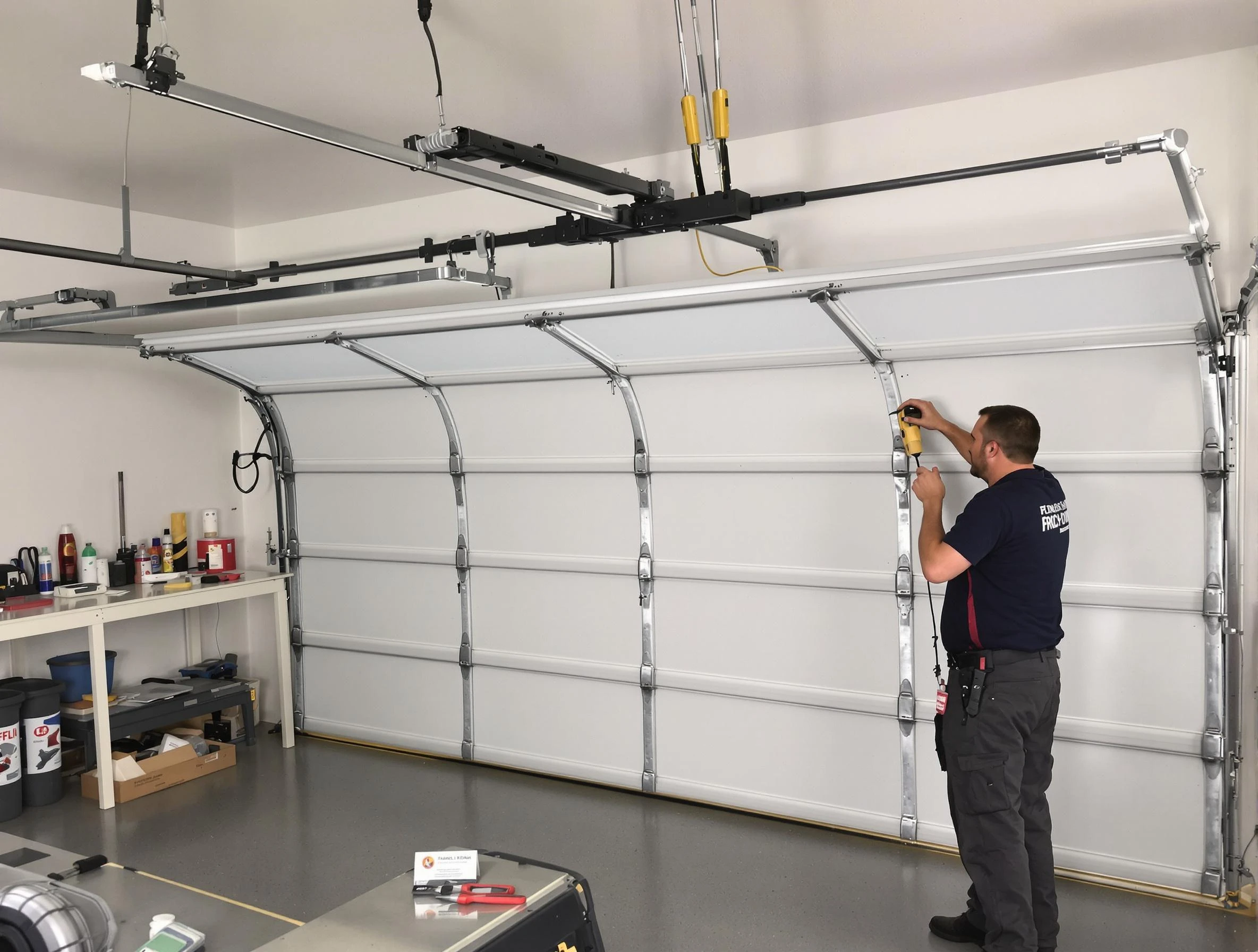 Fair Oaks Garage Door Repair certified technician performing overhead door system repair in Fair Oaks